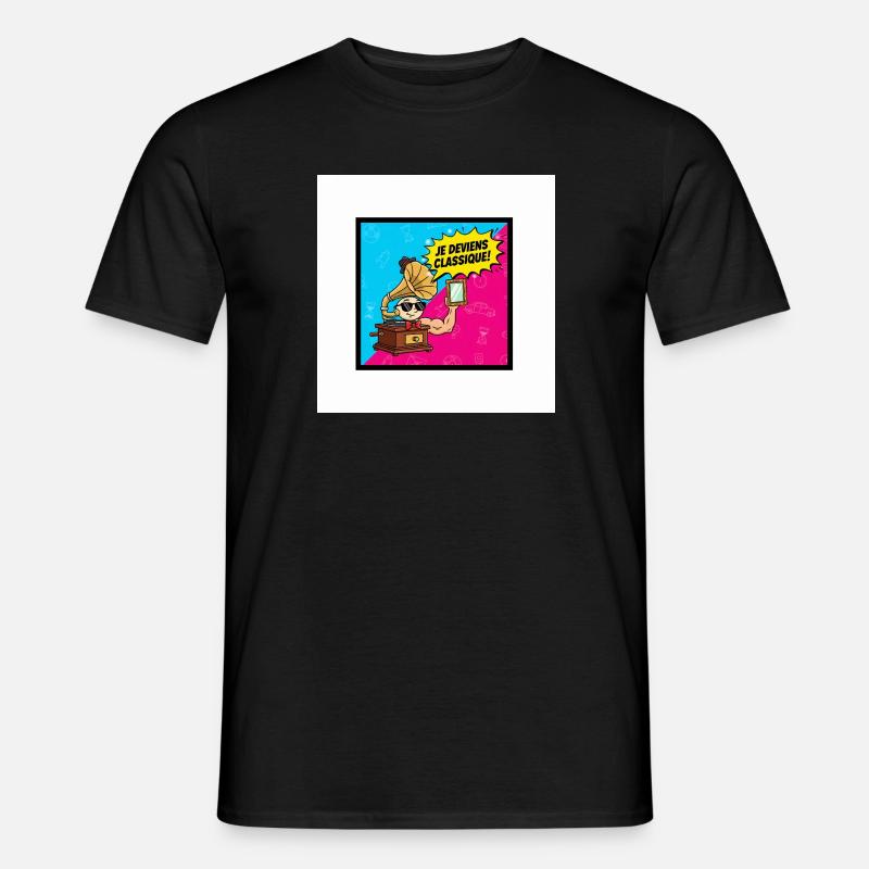 Ich werde zum klassischen Pop-Retro - Männer T-Shirt - Schwarz