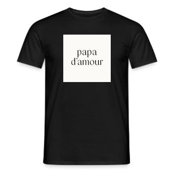 Daddy of love - Men's T-Shirt - black - Front - AI Model Male 178 light (178cm)