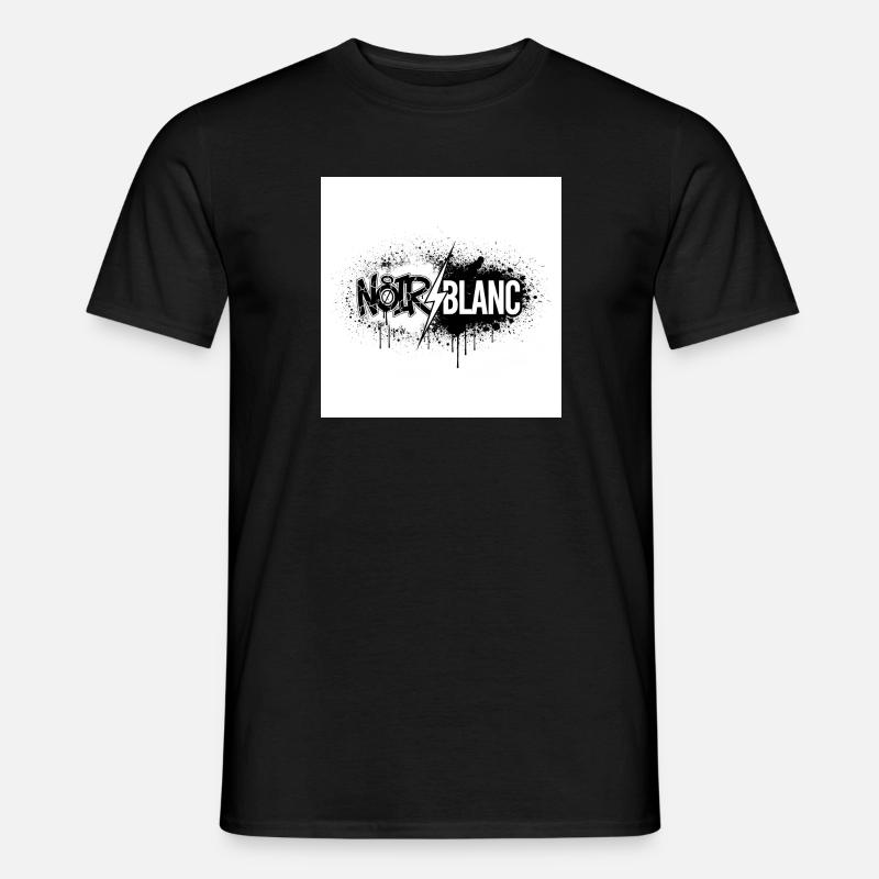 Nordweißer Graffiti-Blitz - Männer T-Shirt - Schwarz