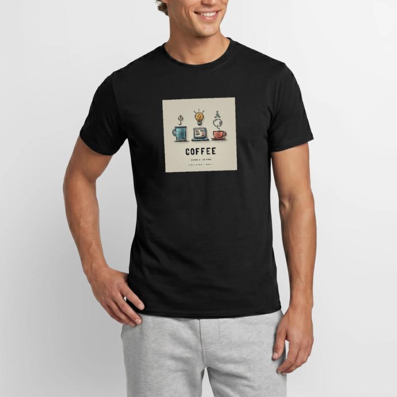 Conception du code du café T-shirt homme