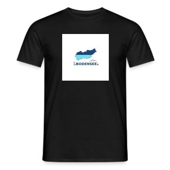 Lake Constance Landscape Logo Lakeshore - Men's T-Shirt - black - Front - AI Model Male 178 light (178cm)