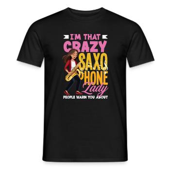 Saxofon - Männer T-Shirt - Schwarz - Vorne - AI Model Male 178 light (178cm)