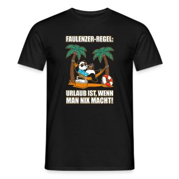 Lazy rule: Vacation is when nothing does anything - Men's T-Shirt - black - Front - AI Model Male 178 light (178cm)