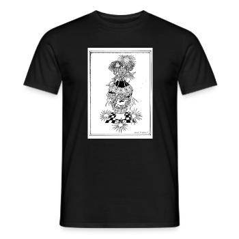 Flower_vase - Männer T-Shirt - Schwarz - Vorne - AI Model Male 178 light (178cm)