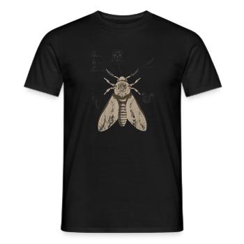 Skull Moth Anatomy - Men's T-Shirt - black - Front - AI Model Male 178 light (178cm)