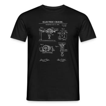 Plan directeur de la grue industrielle - T-shirt homme - noir - Devant - AI Model Male 178 light (178cm)