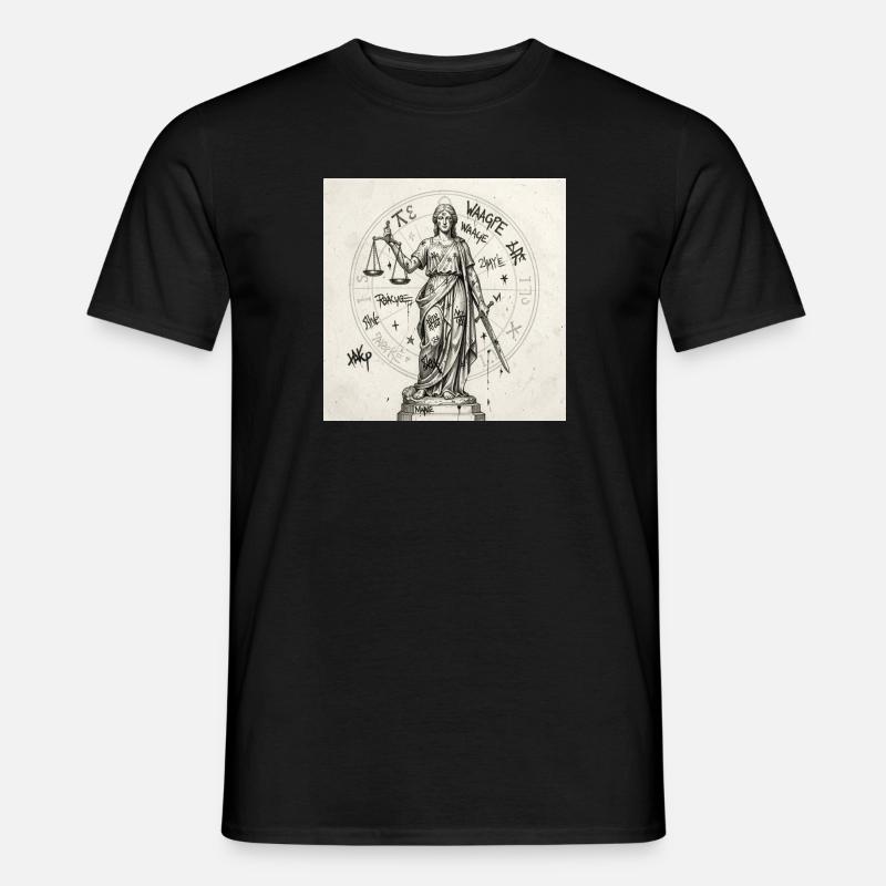 Sternzeichen Waage - Männer T-Shirt - Schwarz