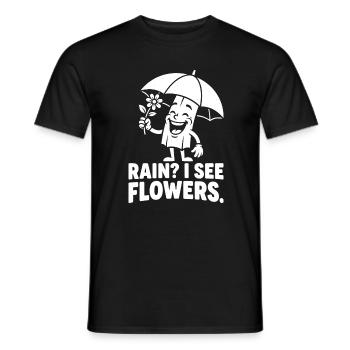 Je vois des fleurs - T-shirt homme - noir - Devant - AI Model Male 178 light (178cm)