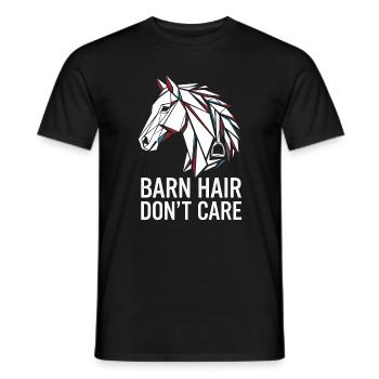 Geometrisches Pferd Barn Hair Don't Care - Männer T-Shirt - Schwarz - Vorne - AI Model Male 178 light (178cm)