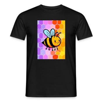 bee - Men's T-Shirt - black - Front - AI Model Male 178 light (178cm)