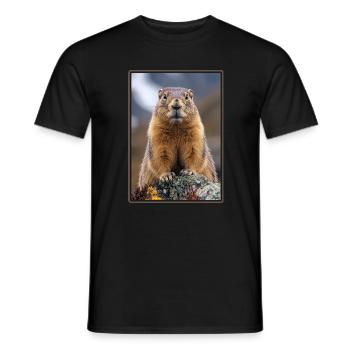 Murmeltiere Murmeltier - Männer T-Shirt - Schwarz - Vorne - AI Model Male 178 light (178cm)