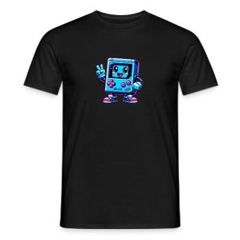 Retro Gaming Controller T-Shirt 80er - Männer T-Shirt - Schwarz - Vorne - AI Model Male 178 light (178cm)