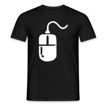 Retro_Vintage_80er_90er_Jahre_Maus_Computermaus - T-shirt homme - noir - Devant - AI Model Male 178 light (178cm)