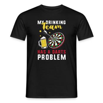 Dart Dartboard Dartpfeil - Men's T-Shirt - black - Front - AI Model Male 178 light (178cm)