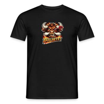 Feuriger Stier Bullseye - Männer T-Shirt - Schwarz - Vorne - AI Model Male 178 light (178cm)
