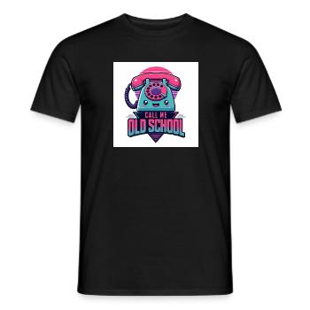 Call Me Old School - Men's T-Shirt - black - Front - AI Model Male 178 light (178cm)