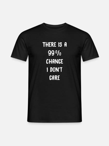 99 Prozent Egal Spruch - Männer T-Shirt - Schwarz