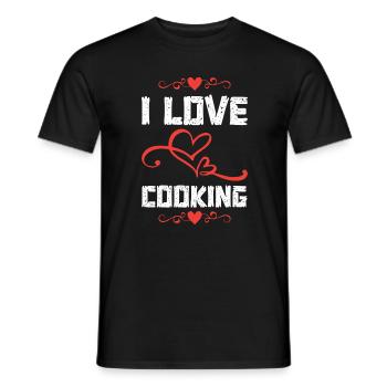 Ich liebe Kochen Herzen - Männer T-Shirt - Schwarz - Vorne - AI Model Male 178 light (178cm)
