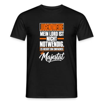 Jugendweihe Majestät mit Krone - Männer T-Shirt - Schwarz - Vorne - AI Model Male 178 light (178cm)