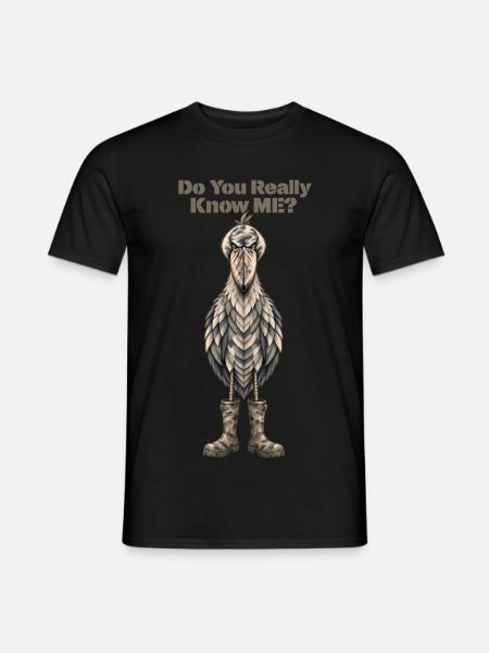 Shoebill-Tarnung – Kennst du mich wirklich? - Männer T-Shirt - Schwarz
