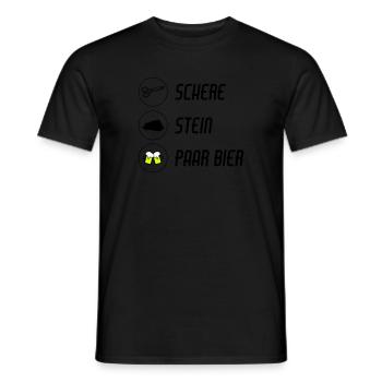  / schnick schnack schnuck - Männer T-Shirt - Schwarz - Vorne - AI Model Male 178 light (178cm)