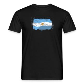 Argentina Flag - Männer T-Shirt - Schwarz - Vorne - AI Model Male 178 light (178cm)