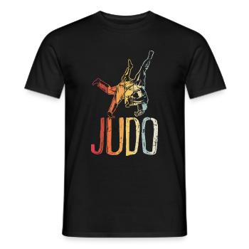 Vintage Judo Retro Judoka - Männer T-Shirt - Schwarz - Vorne - AI Model Male 178 light (178cm)
