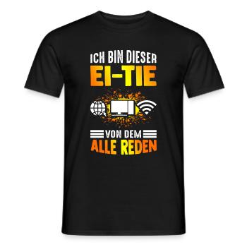 I'm that person that everyone is talking about computers - Men's T-Shirt - black - Front - AI Model Male 178 light (178cm)