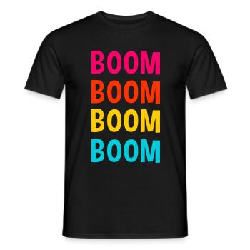 BOOM BOOM BOOM BOOM Venga - Männer T-Shirt - Schwarz - Vorne - AI Model Male 178 light (178cm)