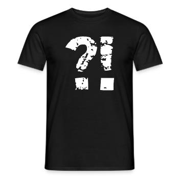 Question mark exclamation mark comic style. - Men's T-Shirt - black - Front - AI Model Male 178 light (178cm)