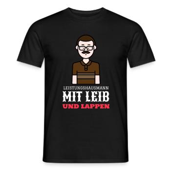 Leistungshausmann Mit Leib und Lappen - Männer T-Shirt - Schwarz - Vorne - AI Model Male 178 light (178cm)