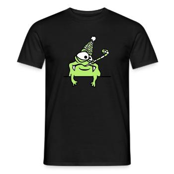 text rahmen schreiben mauer geburtstag alleine ein - Männer T-Shirt - Schwarz - Vorne - AI Model Male 178 light (178cm)