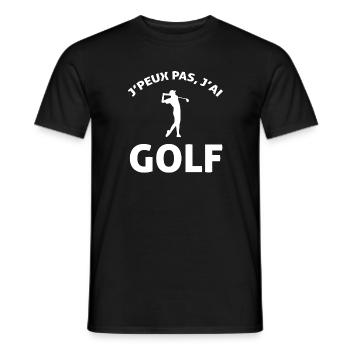 J PEUX PAS J AI GOLF - T-shirt homme - noir - Devant - AI Model Male 178 light (178cm)