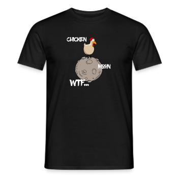 Verrücktes Huhn auf dem Mond - Männer T-Shirt - Schwarz - Vorne - AI Model Male 178 light (178cm)