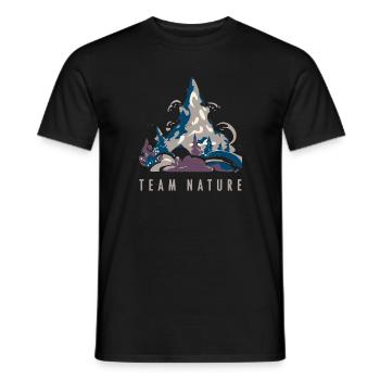 Équipe Nature - T-shirt homme - noir - Devant - AI Model Male 178 light (178cm)