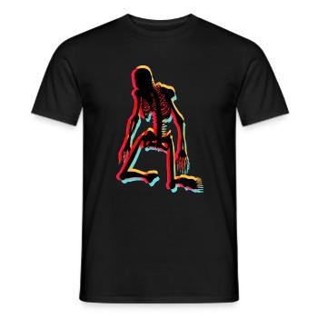 Skeleton - Men's T-Shirt - black - Front - AI Model Male 178 light (178cm)