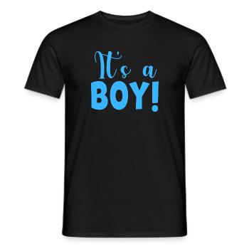 Es ist ein Junge Geburt Geschenk Schwanger - Männer T-Shirt - Schwarz - Vorne - AI Model Male 178 light (178cm)