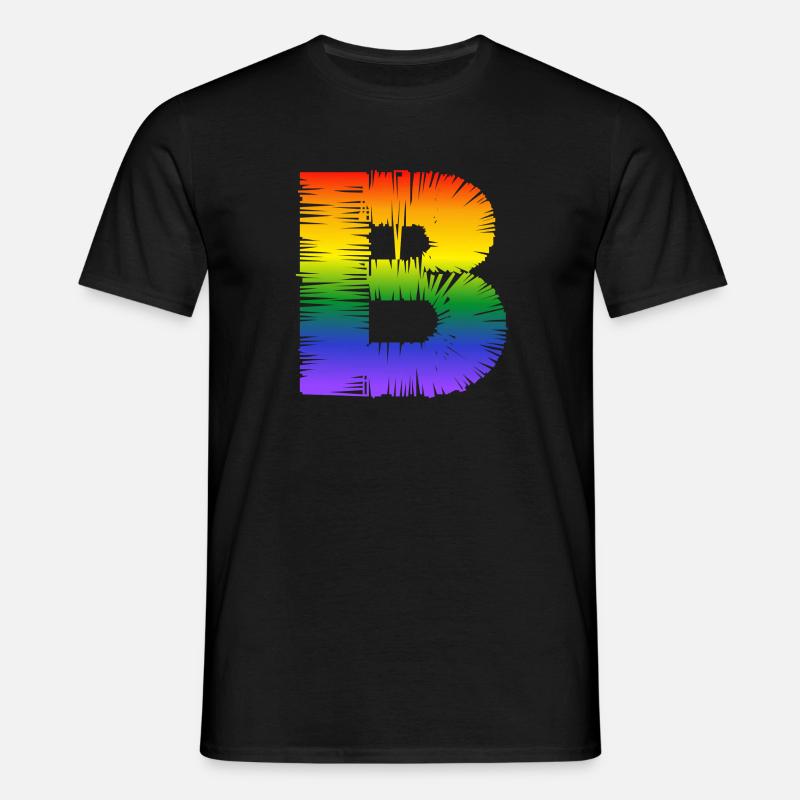 rainbow B - Männer T-Shirt - Schwarz