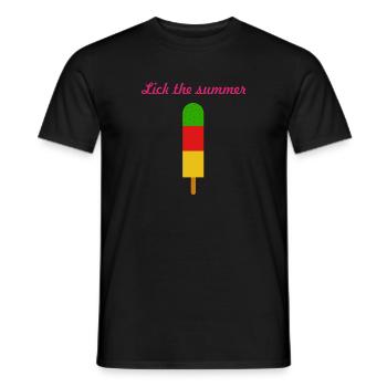 Lécher la glace de cactus d'été - T-shirt homme - noir - Devant - AI Model Male 178 light (178cm)