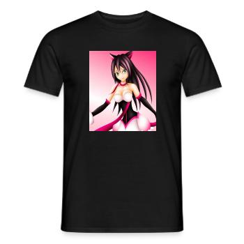 Japan Anime Drawing - Men's T-Shirt - black - Front - AI Model Male 178 light (178cm)