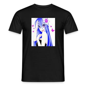 Japan Anime Drawing - Men's T-Shirt - black - Front - AI Model Male 178 light (178cm)