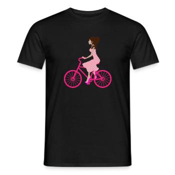 bicycle mountain bike cyclist mountain bike - Men's T-Shirt - black - Front - AI Model Male 178 light (178cm)