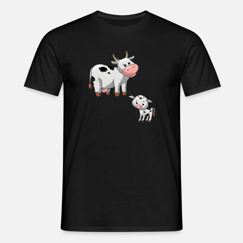 Kühe Bauer Bauernleben - Männer T-Shirt - Schwarz