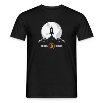 Bitcoin Rocket - Männer T-Shirt - Schwarz - Vorne - AI Model Male 178 light (178cm)