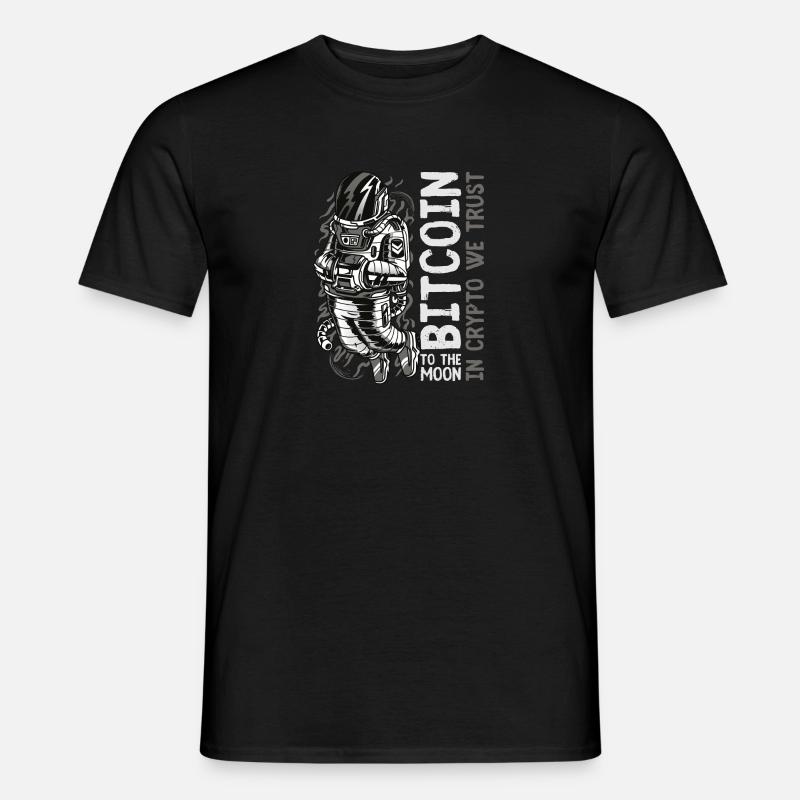 Space Bitcoin - Männer T-Shirt - Schwarz