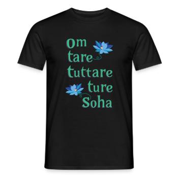 Om Tare Tuttare Ture Soha - Men's T-Shirt - black - Front - AI Model Male 178 light (178cm)