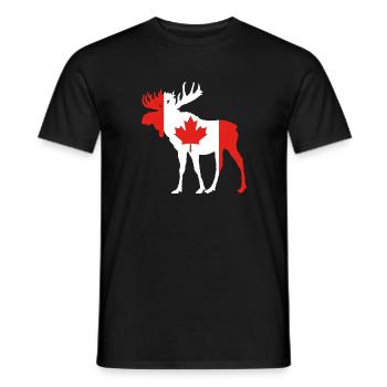 Elch Kanada - Männer T-Shirt - Schwarz - Vorne - AI Model Male 178 light (178cm)