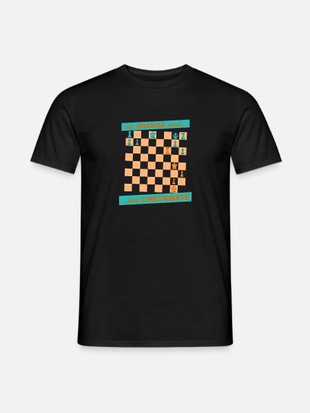 The ORANGE move ... and CHECKMATE - shoulder straps - Men's T-Shirt - black