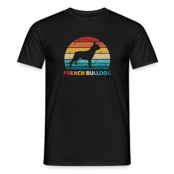 Bouledogue français - T-shirt homme - noir - Devant - AI Model Male 178 light (178cm)