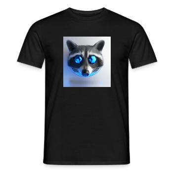 Raton laveur collectionneur de saphir - T-shirt homme - noir - Devant - AI Model Male 178 light (178cm)